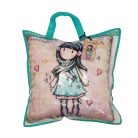 Gorjuss Kissen, Dekokissen - 40x40 cm - beige-lila