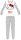 Hello Kitty Damen dünnes Baumwollpyjama - Jersey-Pyjama - Hellgrau - M