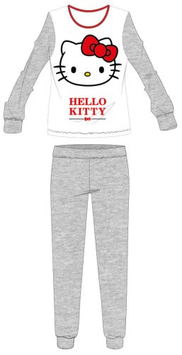 Hello Kitty Damen dünnes Baumwollpyjama - Jersey-Pyjama - Hellgrau - XL