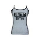 Damen Baumwoll-Zweiteiliges Sportunterwäsche-Set - Sportslip-Spaghettiträger-Top - grau - S