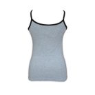 Damen Baumwoll-Zweiteiliges Sportunterwäsche-Set - Sportslip-Spaghettiträger-Top - grau - S