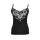 Damen Spitzen-Zweiteiler-Top-Unterteil-Set für Damen mit hohem Baumwollanteil - schwarz - M
