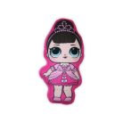 Wendbare LOL Puppe Spielkissen für Mädchen - Zwei-in-Eins Kissen - pink-dunkelgrau