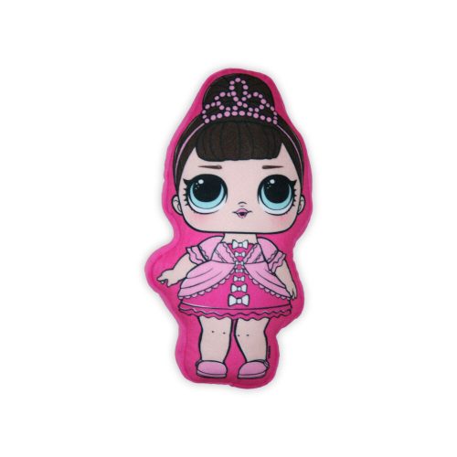 Wendbare LOL Puppe Spielkissen für Mädchen - Zwei-in-Eins Kissen - pink-dunkelgrau