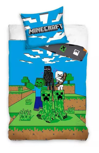 Minecraft Ambush Bettwäsche-Set 140×200cm, 70×90 cm