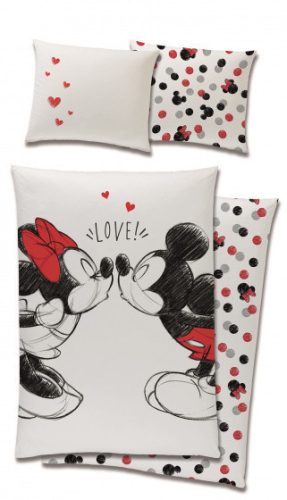 MICKEY MAUS Liebesbettwäsche-Set 100% Baumwolle 140x200 + 65x65