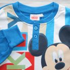 Langer dünner Baumwoll-Kinderpyjama - Micky Maus - Jersey - mittelblau - 110