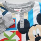 Langer dünner Baumwoll-Kinderpyjama - Micky Maus - Jersey - grau - 116