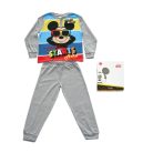 Langer dünner Baumwoll-Kinderpyjama - Micky Maus - Jersey - grau - 116