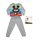 Langer dünner Baumwoll-Kinderpyjama - Micky Maus - Jersey - grau - 122