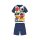 Sommer-Kurzarm-Kinder-Baumwollpyjama - Disney Mickey Maus - dunkelblau - 110