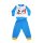 Langarm-Dünner Baumwoll-Baby-Pyjama - Mickey Maus - Jersey - mittelblau - 92