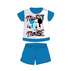   Sommerlicher kurzärmeliger Baumwollbaby-Strampler - Disney Mickey Mouse - mittelblau - 80