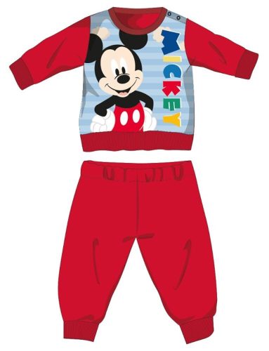 Disney Mickey Maus Winter dicke Baby-Strampelanzug - Baumwollflanell-Strampelanzug - rot - 92