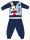 Disney Mickey Maus Winter dicke Baby-Strampelanzug - Baumwollflanell-Strampelanzug - dunkelblau - 98