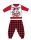Disney Mickey Maus Winter dicke Weihnachtsbaby-Strampelanzug - Baumwollflanell-Strampelanzug - rot-schwarz - 86