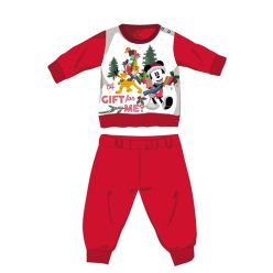   Disney Mickey Maus Winter dicke Weihnachtsbaby-Strampelanzug - Baumwollflanell-Strampelanzug - rot - 98