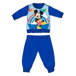   Disney Mickey Maus Baby-Polar-Pyjama - Winterdicke Pyjama - Mittelblau - 92