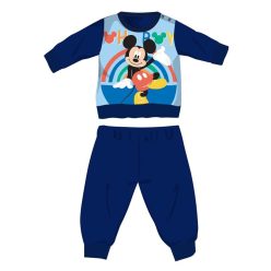   Disney Mickey Maus Baby-Polar-Pyjama - Winterdicke Pyjama - Dunkelblau - 80
