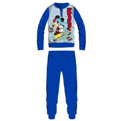   Disney Mickey Maus Winter Dickes Kinderpyjama - Baumwollflanell Pyjama - Mittelblau - 98