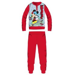   Disney Mickey Maus Winter Dickes Kinderpyjama - Baumwollflanell Pyjama - Rot - 110
