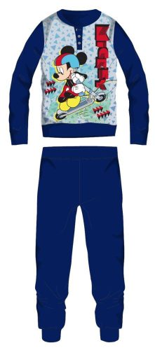 Disney Mickey Maus Winter Dickes Kinderpyjama - Baumwollflanell Pyjama - Dunkelblau - 110