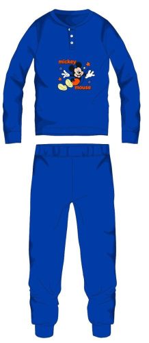 Disney Mickey Maus Baumwollflanellpyjama - dicke Winterkindpyjama - mittelblau - 104