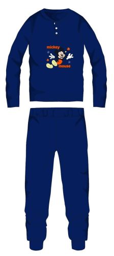 Disney Mickey Maus Baumwollflanellpyjama - dicke Winterkindpyjama - dunkelblau - 110