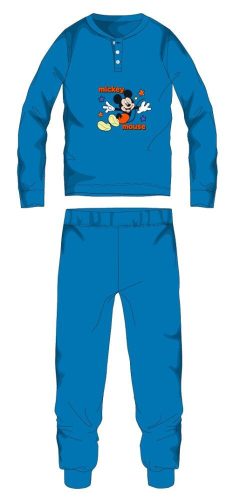 Disney Mickey Maus Baumwollflanellpyjama - dicke Winterkindpyjama - hellblau - 110