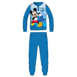   Disney Mickey Maus Fleecepyjama - dicke Winterkindpyjama - hellblau - 128