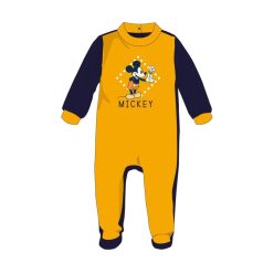   Disney Mickey Mouse Baby-Velours-Strampler - Gelb - Für Babys von 0-1 Monat
