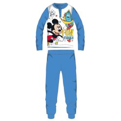   Disney Mickey Mouse Long Thin Children's Pyjama - Cotton Jersey Pyjama - Light Blue