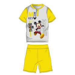   Disney Mickey Mouse Sommer Kurzarm-Kinderpyjama - Baumwoll-Jersey-Pyjama - gelb - 104