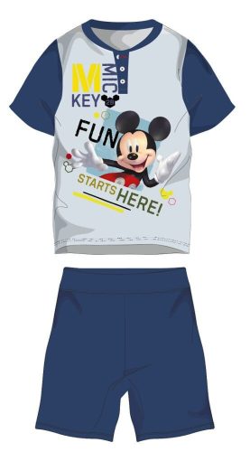Disney Mickey Mouse Sommer Kurzarm-Kinderpyjama - Baumwoll-Jersey-Pyjama - dunkelblau - 104