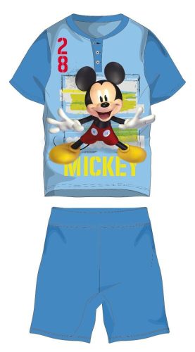 Disney Mickey Mouse Sommer Kurzarm-Kinderpyjama - Baumwoll-Jersey-Pyjama - hellblau - 110