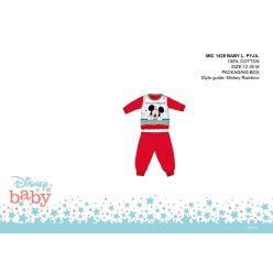   Disney Mickey Maus Baby-Pyjama - Jersey-Baumwoll-Pyjama - Rot - 80