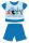 Disney Mickey Maus Sommerlicher Kurzarm-Baby-Pyjama - Jersey-Baumwoll-Pyjama - Mickey Superstar-Aufdruck - Mittelblau - 86