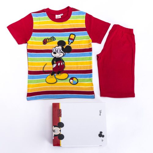 Mickey Mouse Jungen Baumwollpyjama - Kurzarm-Pyjama - Sommer-Set - Rot - 110