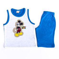   Mickey Mouse Jungen Baumwoll-Sommer-Set - T-Shirt-Shorts-Set - Mittelblau - 128