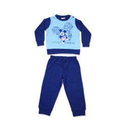 Winter Flanell Baby Pyjama - Mickey Mouse - Dunkelblau - 92