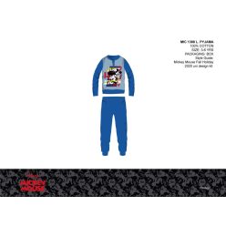   Disney Mickey Maus Winter Dünnes Kinderpyjama - Jersey Pyjama - Mittelblau - 98