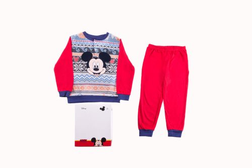 Dicke Baumwoll-Kinderpyjama - Mickey Maus - Rot - 98