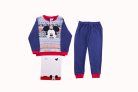 Dicke Baumwoll-Kinderpyjama - Mickey Maus - Dunkelblau - 98