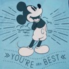 Winter dicke Baumwollbaby-Pyjama - Mickey Mouse - the Best - mittelblau - 86