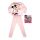 Langer dünner Baumwoll-Kinderpyjama - Minnie Maus mit Schmetterlingen - Jersey - hellrosa - 122