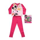Langer dünner Baumwoll-Kinderpyjama - Minnie Maus - mit Schmetterlingen - Jersey - pink - 110