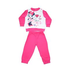   Langer dünner Baumwollbaby-Strampler - herzförmige Minnie Mouse - Jersey - pink - 92