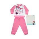 Langer dünner Baumwollbaby-Strampler - herzförmige Minnie Mouse - Jersey - rosa - 98