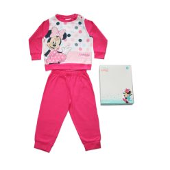   Langer dünner Baumwollbaby-Strampler - gepunktete Minnie Mouse - Jersey - pink - 92