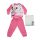 Langer dünner Baumwollbaby-Strampler - gepunktete Minnie Mouse - Jersey - rosa - 92
